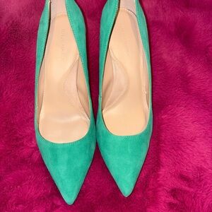 Banana Republic Vibrant Green Suede Heels